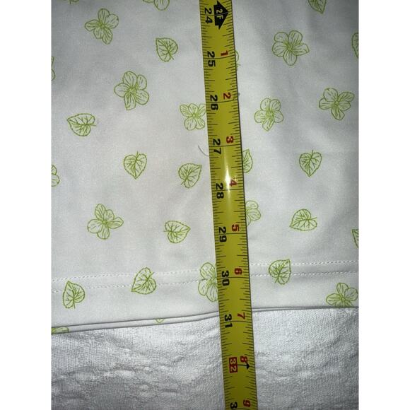 Puma Golf Polo Mattr White Green Spring Sz L Performance Quick Dry Cool Dad Logo - Picture 13 of 14